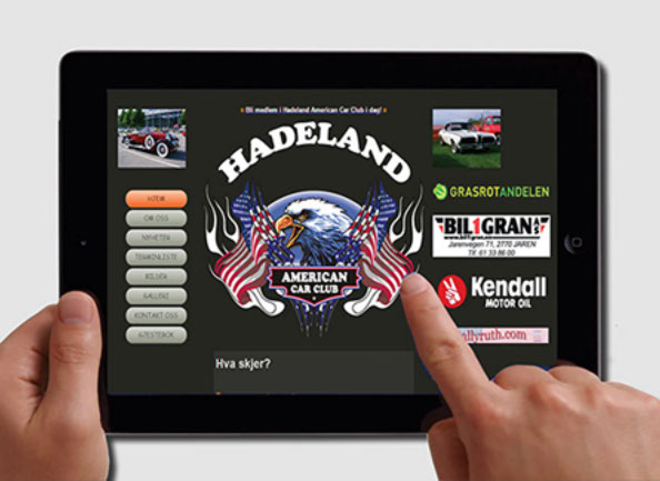 Bilde av websiden til www.hadelandacc.no